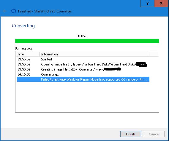 After clicking 'ok'
