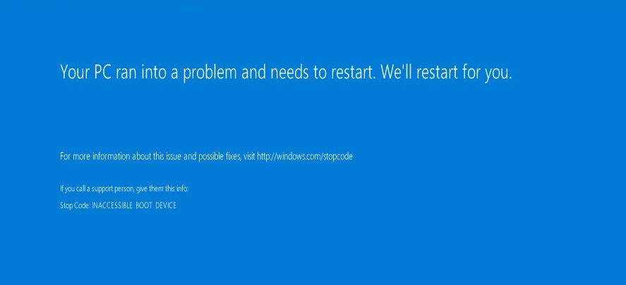 bsod after boot