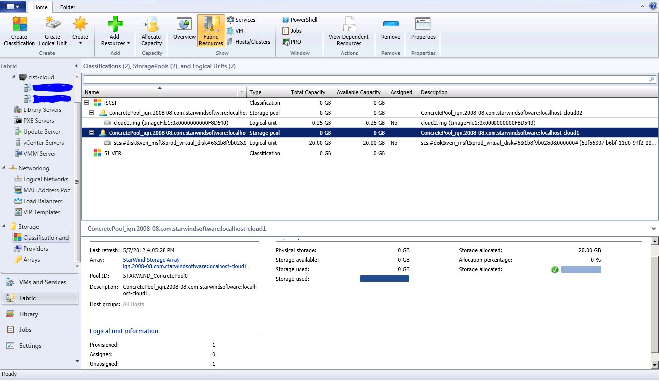 iSCSI storage