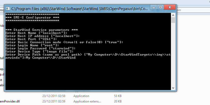 My SMI-S Config