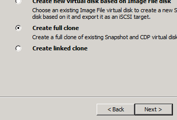 Create a Full clone of IBV4