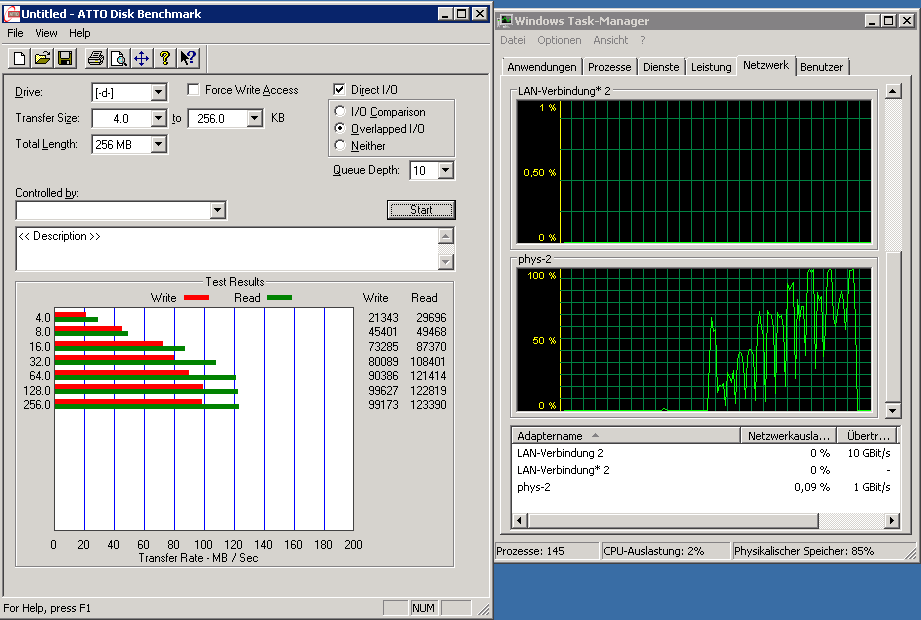 atto single NIC - no mpio