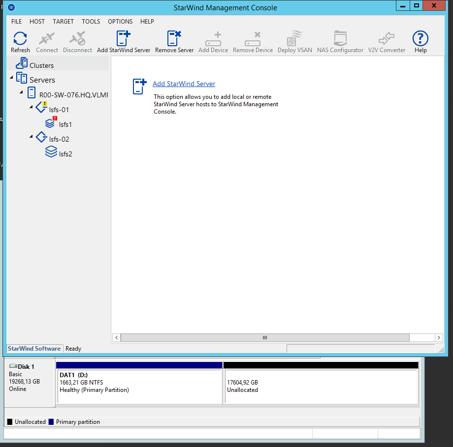 Create disk on SHRINK-ed partition - SUCCESS